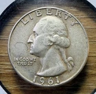 1961-D Washington Quarter - Actual Coin Shown - Free Shipping & Tracking INV#804