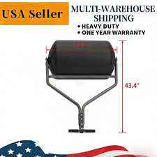 270 LBS 18'' x 24'' Poly Lawn Roller W/ Threaded Plug for Lawn & Garden Tractors