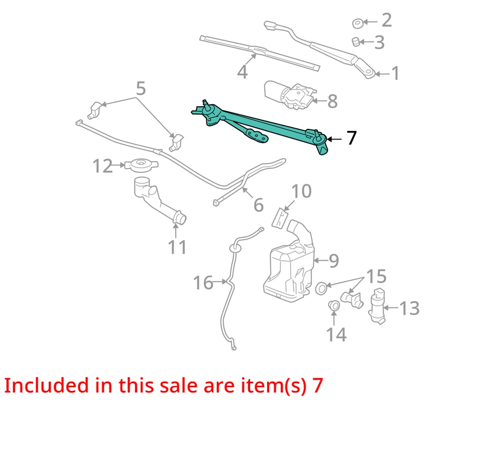 Transmisión limpiaparabrisas compatible con 05-10 G6 10222316 Foto 4 de 4