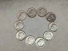 Lot of 10 90% Silver Roosevelt Dimes🔥 1946PD 1947PS 1948 1949PDS $1 Face 🔥#46