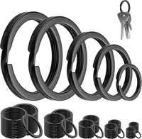 120 StüCk SchlüSselringe 30Mm 28Mm 25Mm 20Mm 15Mm SchlüSselring Schwarz Set Schl