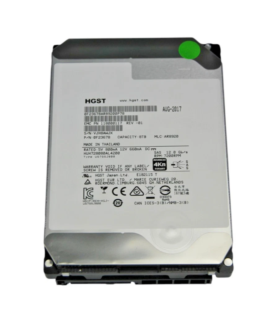 Dell SAS Internal Hard Disk Drives 8 TB Storage Capacity for sale