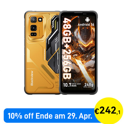 Blackview FORT 5 Outdoor Smartphone 48GB+256GB 6.78'' Android 16 Handy NFC 108MP