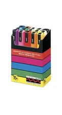Uni Posca PC5M15C Paint Marker Pen Set - 15 Count