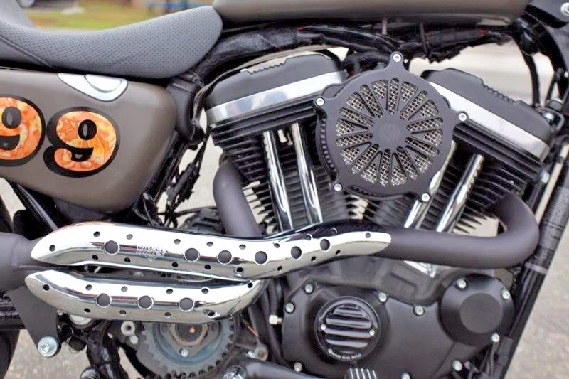 Purificador de aire Harley XL Sportster RSD Venturi Boss Black Ops 0206-2041-SMB HB Foto 3 de 4