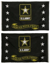 3x5 US Army Star Served With Pride 2ply Double Sided Polyester Flag 3'x5'