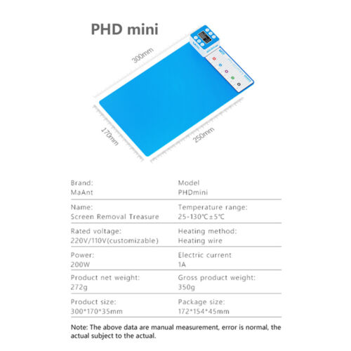 PHD 12/15inch Mobile Phone LCD Screen Separator Heating Plate Pad Repair Removal - Picture 9 of 17