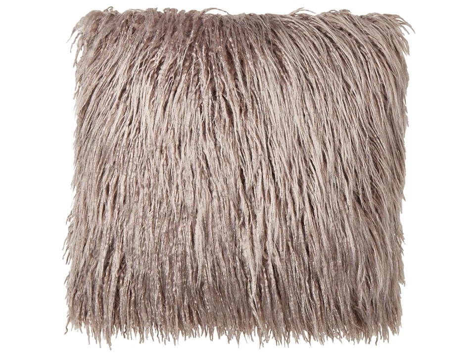 Dekokissen 2er Set Kunstfell beige 45 x 45 cm quadratisch flauschig Corokia - Bild 4 von 4