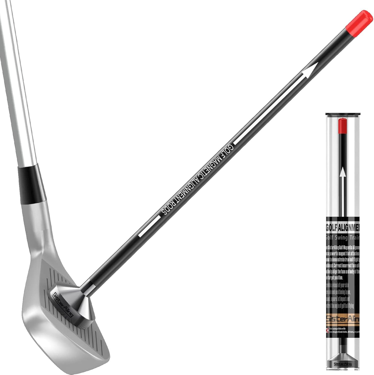 Golf Magnetic Alignment Rods,Golf Club Alignment Sticks,Magnetic