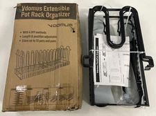 Vdomus Expandable Pot Organizer Rack for Under Cabinet with 4 DIY Storage Positi