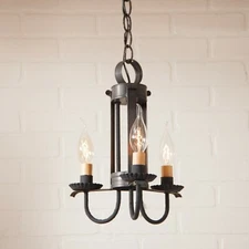 Small Amherst Hanging Light, Kettle Black