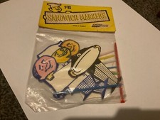 Vintage 1960s Sandwich Markers still sealed in packaging.