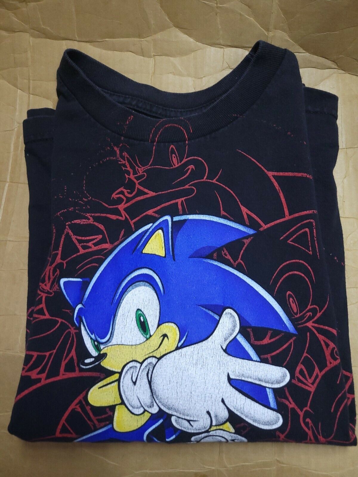 Sonic The Hedgehog Hyper Sonic 90s Game Cotton T-Shirt White Size M