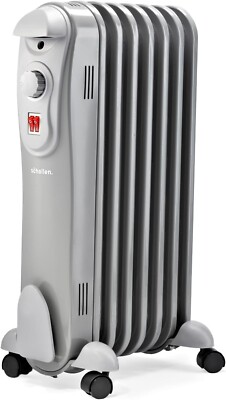 Slim Ölgefüllter Heizkörper Fußbodenheizung 1500W 7 Fin - 3 Heizstufen - Thermostat