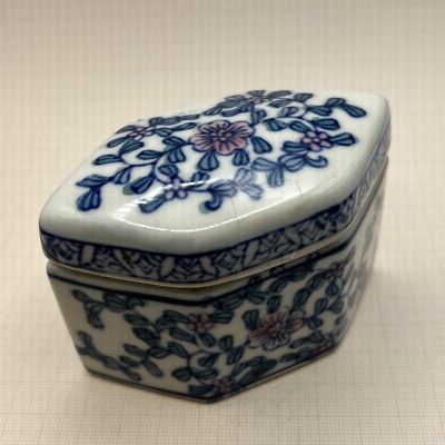 Vintage Pillendose Schmuckdose  Schmuckbox Porzellan