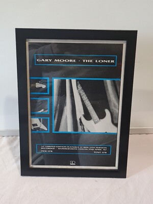 Gary Moore Wild The Loner 1989 Album  FRAMED ADVERT MUSIC POSTER A4 8X12''