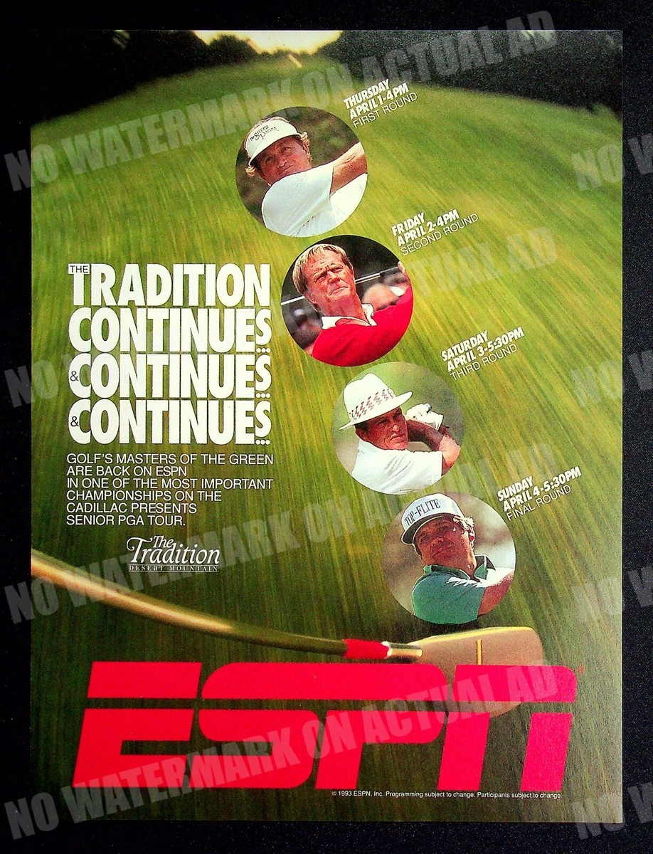 Masters Golf Espn Golf Coverage ESPN Golf The Tradition 1993 Trade