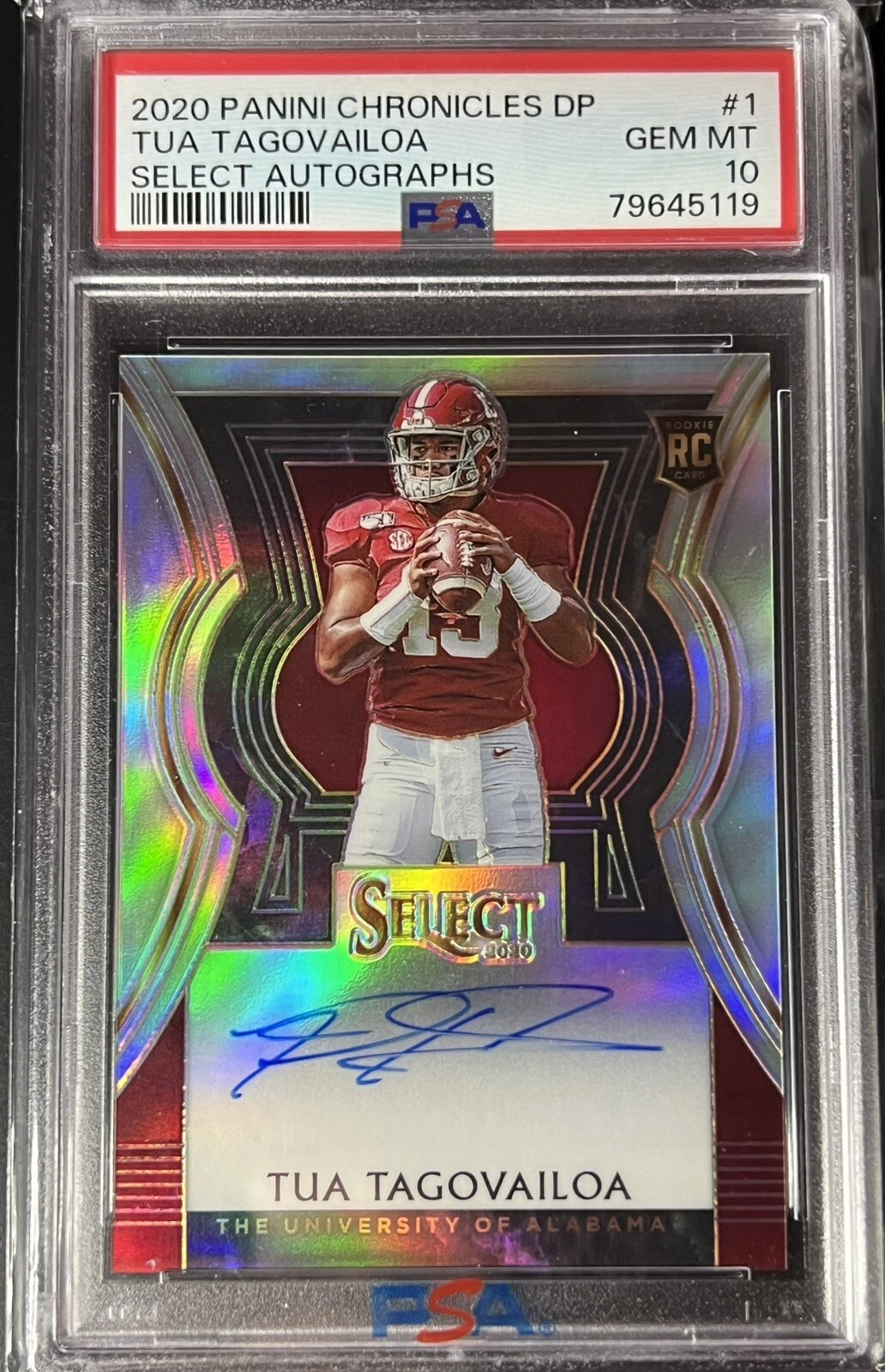 Tua Tagovailoa Panini Chronicles Draft Picks Select Autographs #1 Base