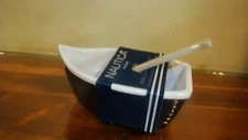 Nautica Bowl & Server Set for Dips, Condiment Melamine Rowboat & Oar 4.5" NEW