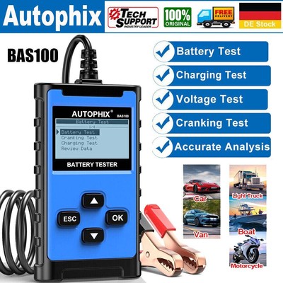 ANCEL BAS100 Auto KFZ Batterietester 12V Schnell Tester Batterie Analysator