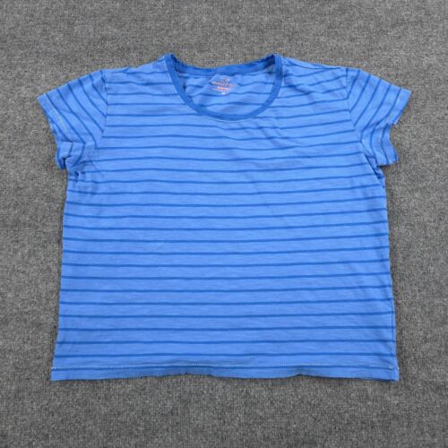 Vineyard Vines Shirt Damen mittelblau gestreift Surftee Freizeit Strand Surf Logo