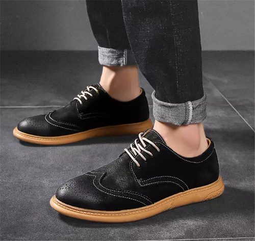 Mens Business Fashion Brogue Wingtip 