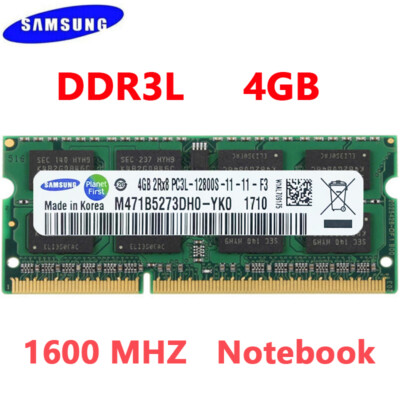 Samsung DDR3L 4GB (1x4GB) 1600 MHz PC3L-12800 SO-DIMM Laptop