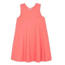 Girls Lili Gaufrette Giroflee Pink Sleeveless Flowy Bow Embroidered Dress SZ 5