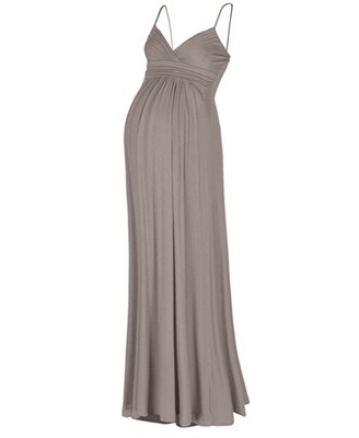 spaghetti strap maternity maxi dress