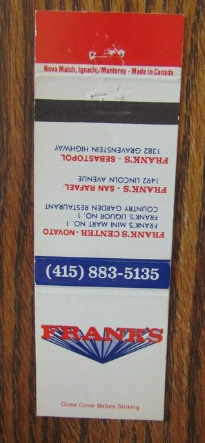 Frank S Mini Mart Markets Novato San Rafael Sebastopol California F9 Ebay