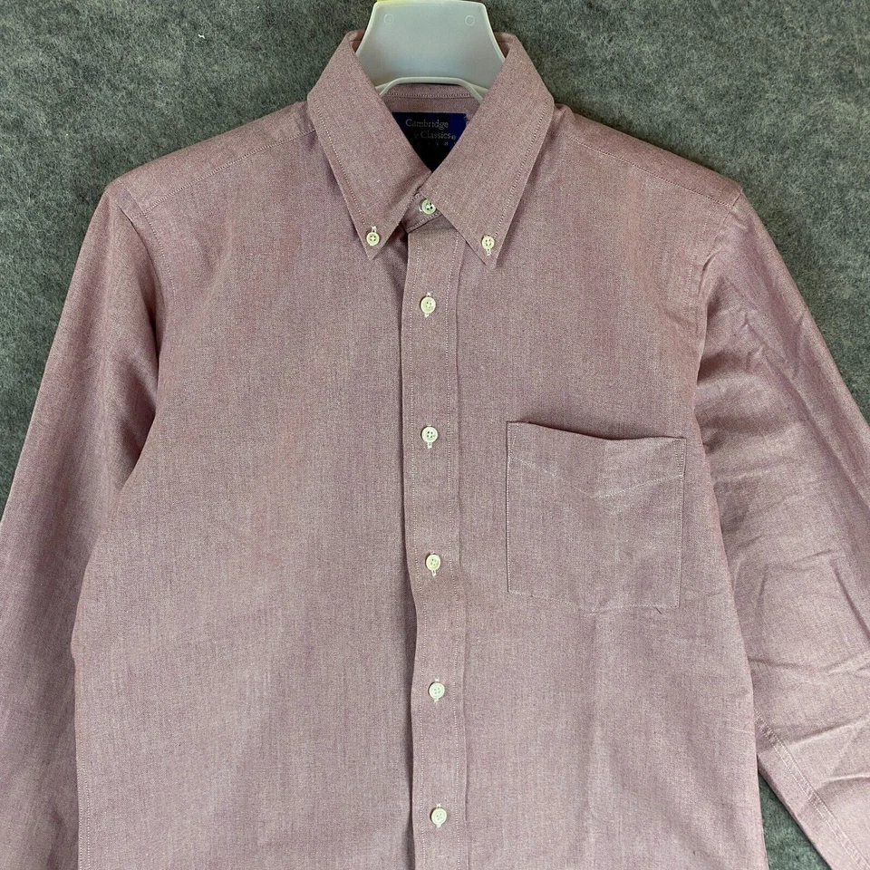 Cambridge Classic Button Down Shirt Mervyns 14.5 32/33 Oxford  Men's Long Sleeve - Image 2 of 4