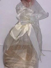 Fabric Gift Bag-White-Ribbon-Drawstring-Party Favor-Wedding Present-DIY-Crafts