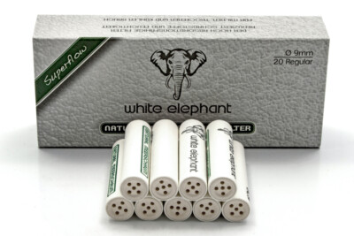 NEU weißer Elefant natürlicher Meerschaum Rohrfilter - 9 mm Filter 20er-Pack
