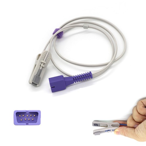3Pcs 9Pin Veterinary SpO2 Ear Lingual Sensor fit NELLCOR Animal Vet ECG 1M/3.3ft - Picture 4 of 13