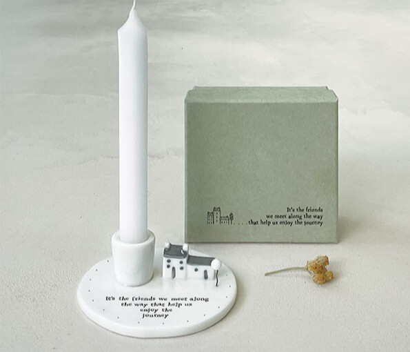 East of India Candle Holder 'It's the friends we meet along the way'