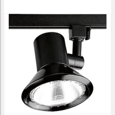 Progress Lighting Alpha Trak 1-Light Black Shallow Track Head P9220-31