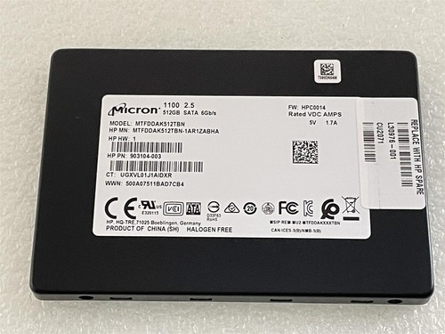 Für HP L30976-001 Micron 1100 SATA 2.5 SSD 512GB MTFDDAK512TBN Solid ...