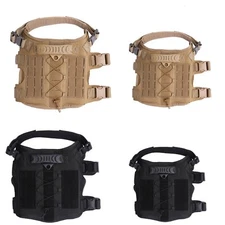 Tactical Scorpion Gear Laser Cut Dog Training Vest Harness Camo MOLLE D6