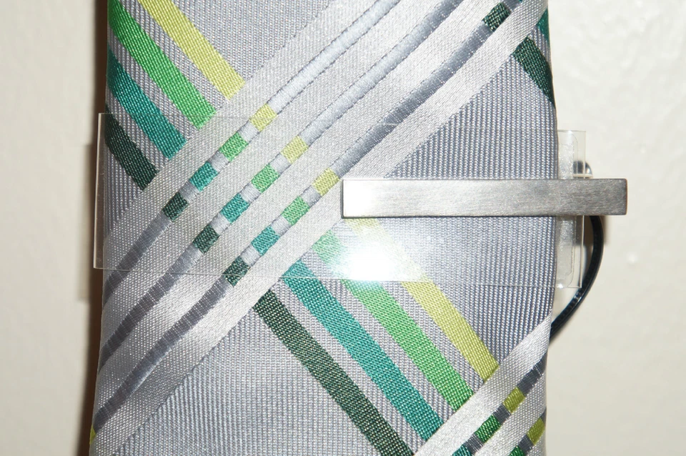 APT.9 Conjunto de Clipe Masculino Xadrez Verde Gravata, Bolso Quadrado e Silvertone Novo com etiquetas Varejo $34 - Imagem 4 de 4