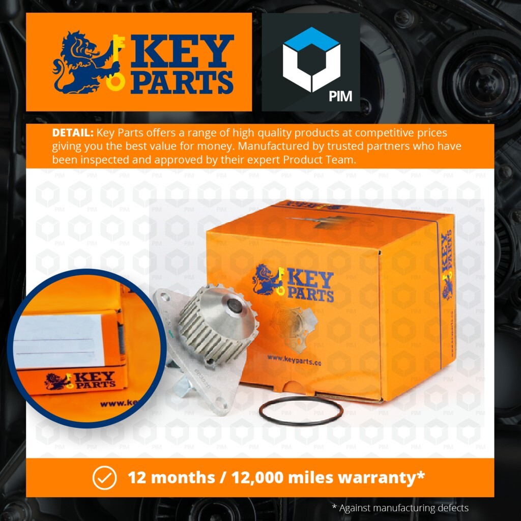 Water Pump fits PEUGEOT 106 Mk2 1.1 96 to 04 Coolant KeyParts 1201G0 1609417080