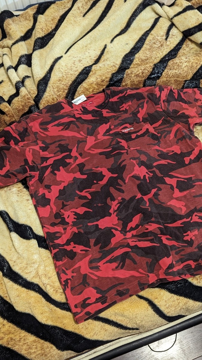 Pocket Tee Red Camo Supreme Supreme Thick Pocket T Shirt Red Camo