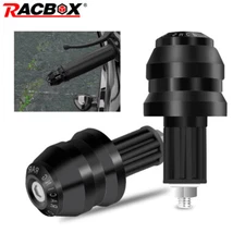 Universal 7/8" 22mm Aluminum Motorcycle Handlebar Grips Bar End Slider Cap Plug