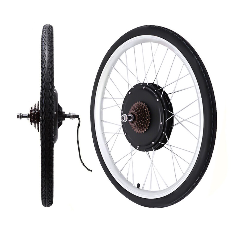 26" Electric Bicycle Rear Wheel EBike Conversion Kit Hub Motor Kit