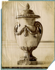 L.P. Phot. France, Paris, Louvre Museum, Louis XV style vases vintage albums 