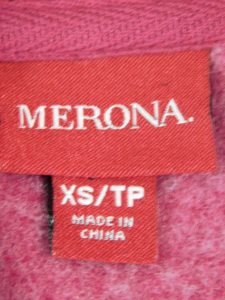 Sudadera pulóver Merona rosa bayas para mujer talla XS algodón/poliéster Foto 4 de 4