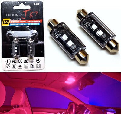 LED Light Canbus Error Free 211-2 5W Red Two Bulb Glove Box Replacement Lamp