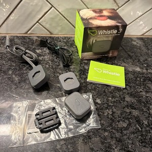 Whistle 3 GPS Pet Tracker and Activity Monitor Combo Set Original Box 2 Chargers