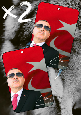 2x Türkei Recep Tayyip Erdogan Auto Duftbaum Lufterfrischer 2x Duft:(Vanilla)