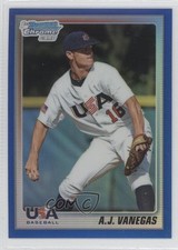 2010 Bowman Chrome USA Stars Blue Refractor 83/150 AJ Vanegas #USA-19 0c5