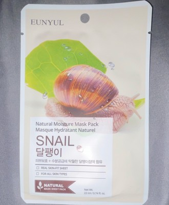 EUNYUL Natural Moisture Mask Sheet Hydrating Snail Secretion Filtrate 22ml
